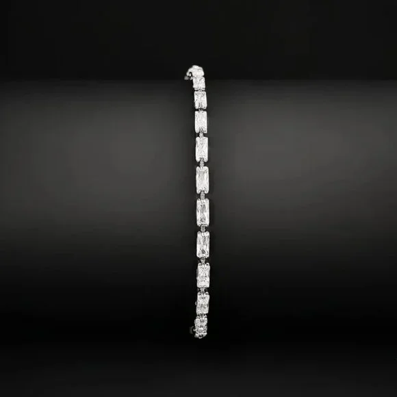 Solid Sterling Silver 6.5" Womens 1ct Diamond Tennis Bracelet Ladies Jewelry - Picture 6 of 7